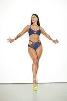 Creatures of XIX Classique High Waisted Bottoms - Navy-Creatures of XIX-Pole Junkie