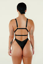 CXIX Aphrodite Bodysuit - Black Satin-Creatures of XIX-Pole Junkie