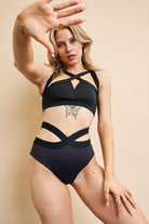 Lunalae Tia Strappy Crossover Top - Recycled Black-Lunalae-Pole Junkie