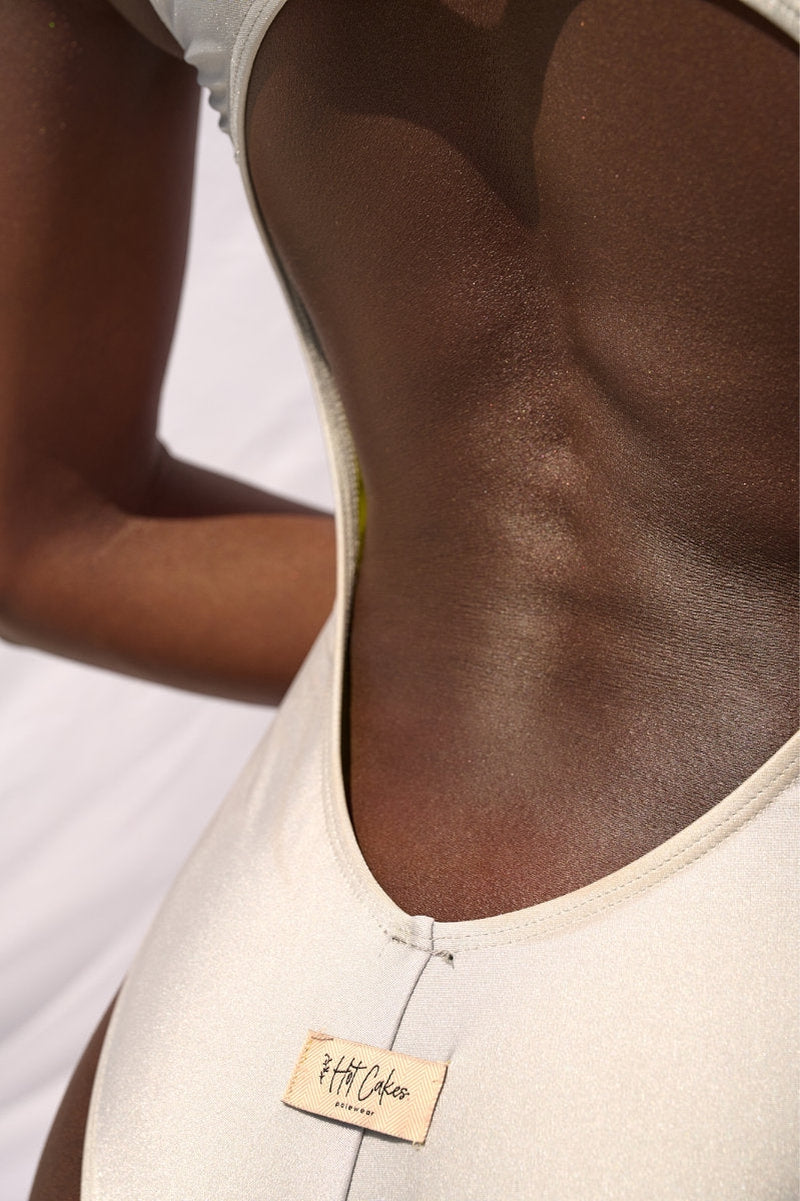 HotCakes Polewear Robbie Bodysuit - Silver-Hot Cakes-Pole Junkie