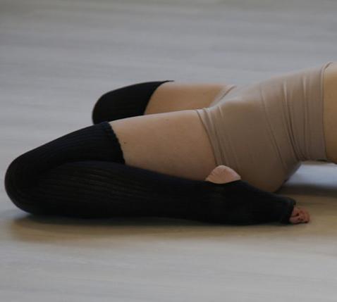 Rolling Cotton Original Thigh High Leg Warmers with Stirrups - Black-Rolling-Pole Junkie