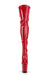 Pleaser USA Flamingo-3063 8inch Thigh High Pleaser Boots - Patent Red-Pleaser USA-Pole Junkie