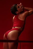 Rolling KI Halter Top - Cherry-Rolling-Pole Junkie