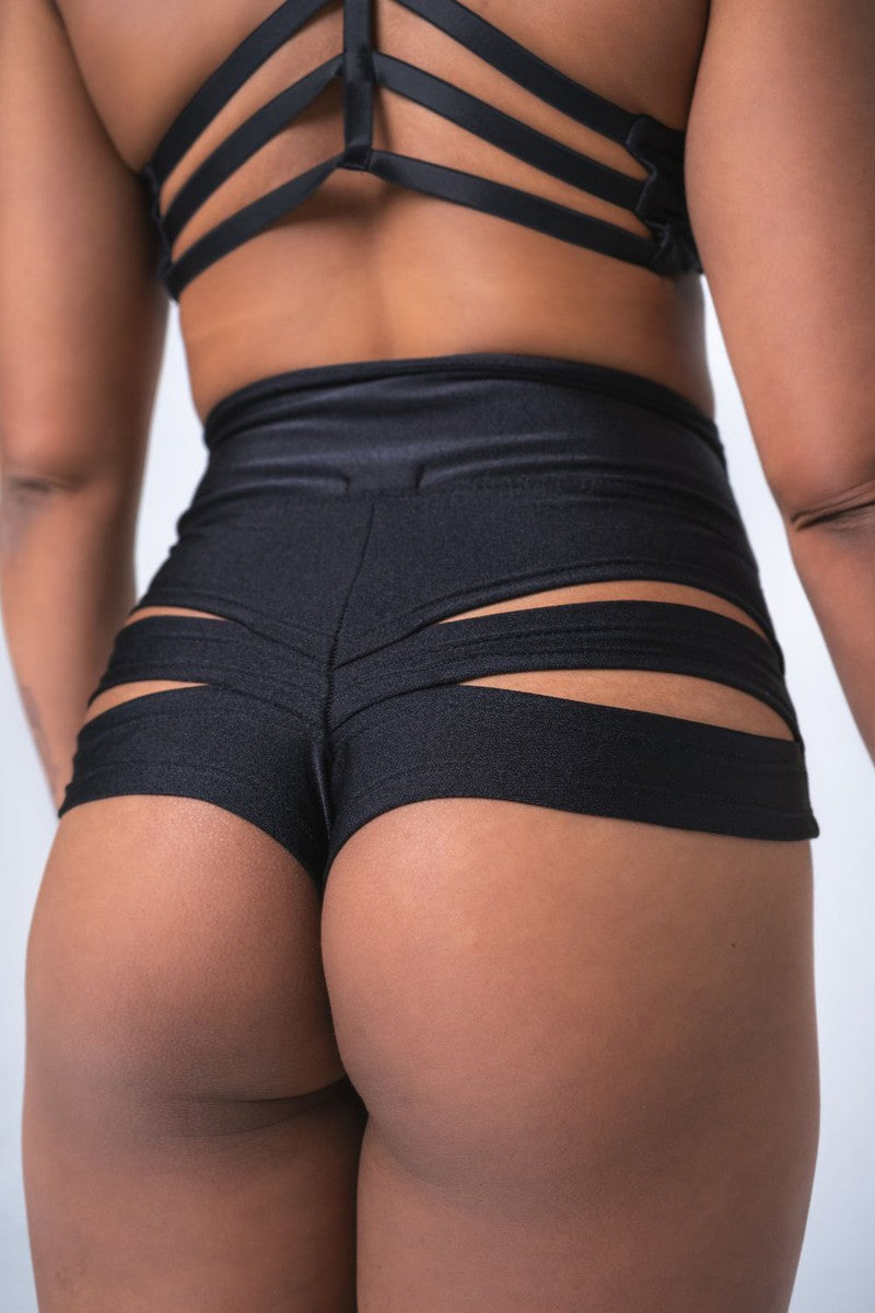 Sorte Scandal Hot Pants - Black-Sorte-Pole Junkie