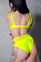 CXIX Classique Crossover Bra - Neon Yellow-Creatures of XIX-Pole Junkie