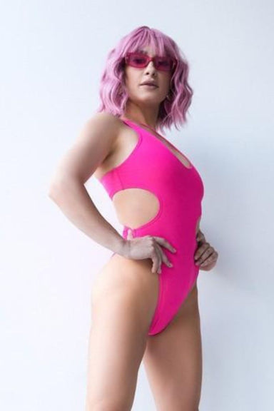 Pole Addict Mesmerized Bodysuit - Neon Pink-Pole Addict-Pole Junkie