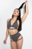 Tatiana Activewear Tokio Shorts - Charcoal-Tatiana Activewear-Pole Junkie