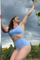 The Enviro Co. High Waist Shorts - Sky Blue-Enviro Grip-Pole Junkie