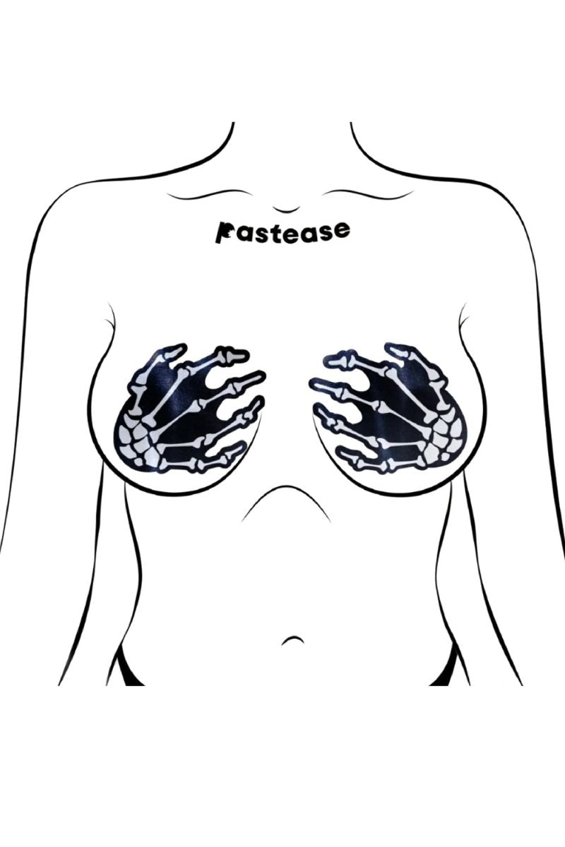 Pastease Boney Hands Nipple Pasties - Skeleton