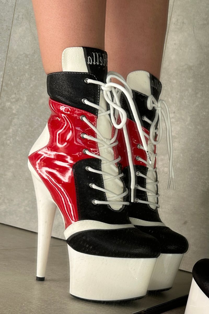 Hella Heels EmpireKicks 7inch Boots - Atomic Red