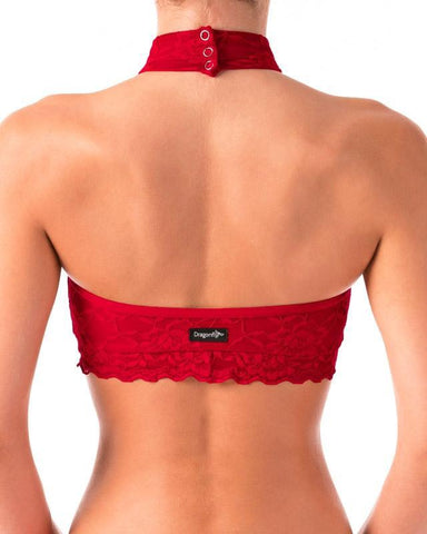 Dragonfly Lace Edition Lisette Top - Red-Dragonfly-Pole Junkie