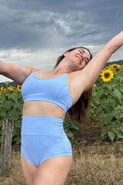 The Enviro Co. High Waist Shorts - Sky Blue-Enviro Grip-Pole Junkie