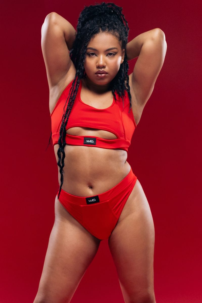 MÆD Offset Top - Red-MÆD-Pole Junkie