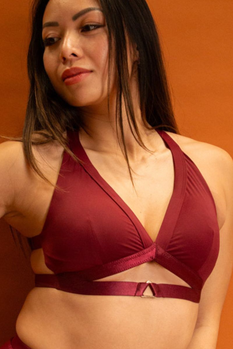 Tatiana Activewear Tokio Top - Matte Burgundy-Tatiana Activewear-Pole Junkie