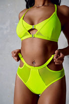 CXIX Classique Doubled Up Top - Neon Yellow-Creatures of XIX-Pole Junkie