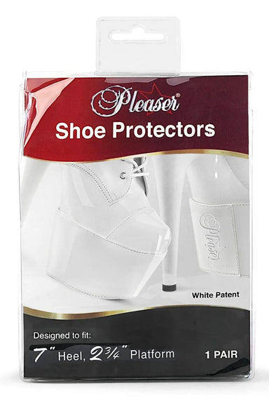Pleaser USA Shoe Protectors 7inch - Patent White-Pleaser USA-Pole Junkie