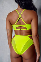 CXIX Classique High Waisted Bottoms - Neon Yellow-Creatures of XIX-Pole Junkie