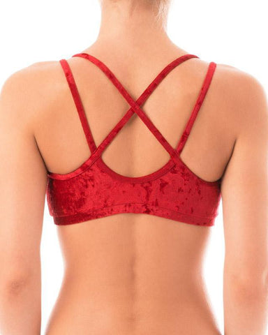 Dragonfly Velvet Nicole Top - Red-Dragonfly-Pole Junkie