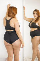 Lunalae High Waist Shorts - Black-Lunalae-Pole Junkie