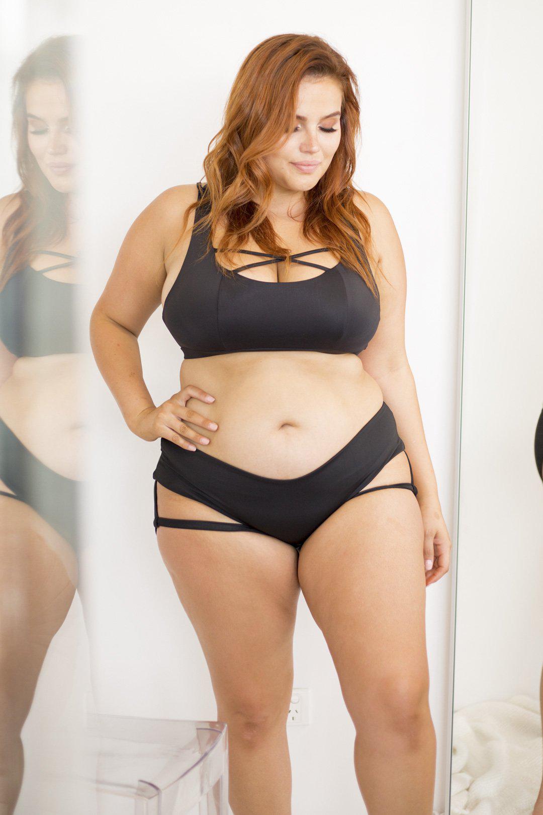 Lunalae Lure You Low-Rise Garter Shorts - Black-Lunalae-Pole Junkie