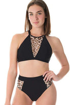 Dragonfly Victoria Sports Bra - Leopard Mesh-Dragonfly-Pole Junkie