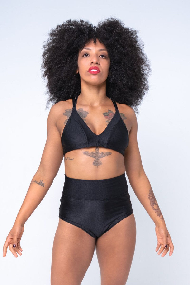 Sorte Scandal Top - Black-Sorte-Pole Junkie