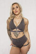 Tatiana Activewear Tokio Shorts - Charcoal-Tatiana Activewear-Pole Junkie