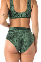 Dragonfly Lola High-Waisted Shorts - Velvet Emerald-Dragonfly-Pole Junkie