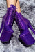 Hella Heels The Glitterati 8inch Ankle Boots - Purple Rain-Hella Heels-Pole Junkie