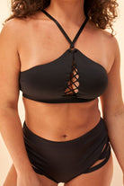 Lunalae Kylie Seamless Top - Black-Lunalae-Pole Junkie