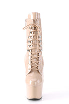 Pleaser USA Adore-1020 7inch Pleaser Boots - Patent Beige-Pleaser USA-Pole Junkie