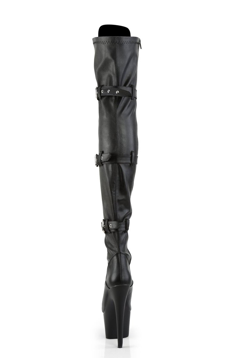 Pleaser USA Adore-3028 7inch Thigh High Boots - Matte Black