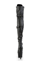 Pleaser USA Adore-3028 7inch Thigh High Pleaser Boots - Matte Black-Pleaser USA-Pole Junkie
