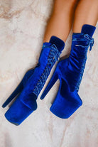 Hella Heels BabyDoll Velvet 8inch Boots - King Pin-Hella Heels-Pole Junkie