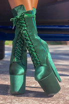 Hella Heels BabyDoll Velvet 8inch Boots - NY Gangster-Hella Heels-Pole Junkie