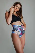 Pole Addict High Waisted Shorts - Tropical Flowers-Pole Addict-Pole Junkie