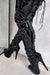 Hella Heels LipKit Thicc Thigh High 7inch Boots - Black Beatle-Hella Heels-Pole Junkie