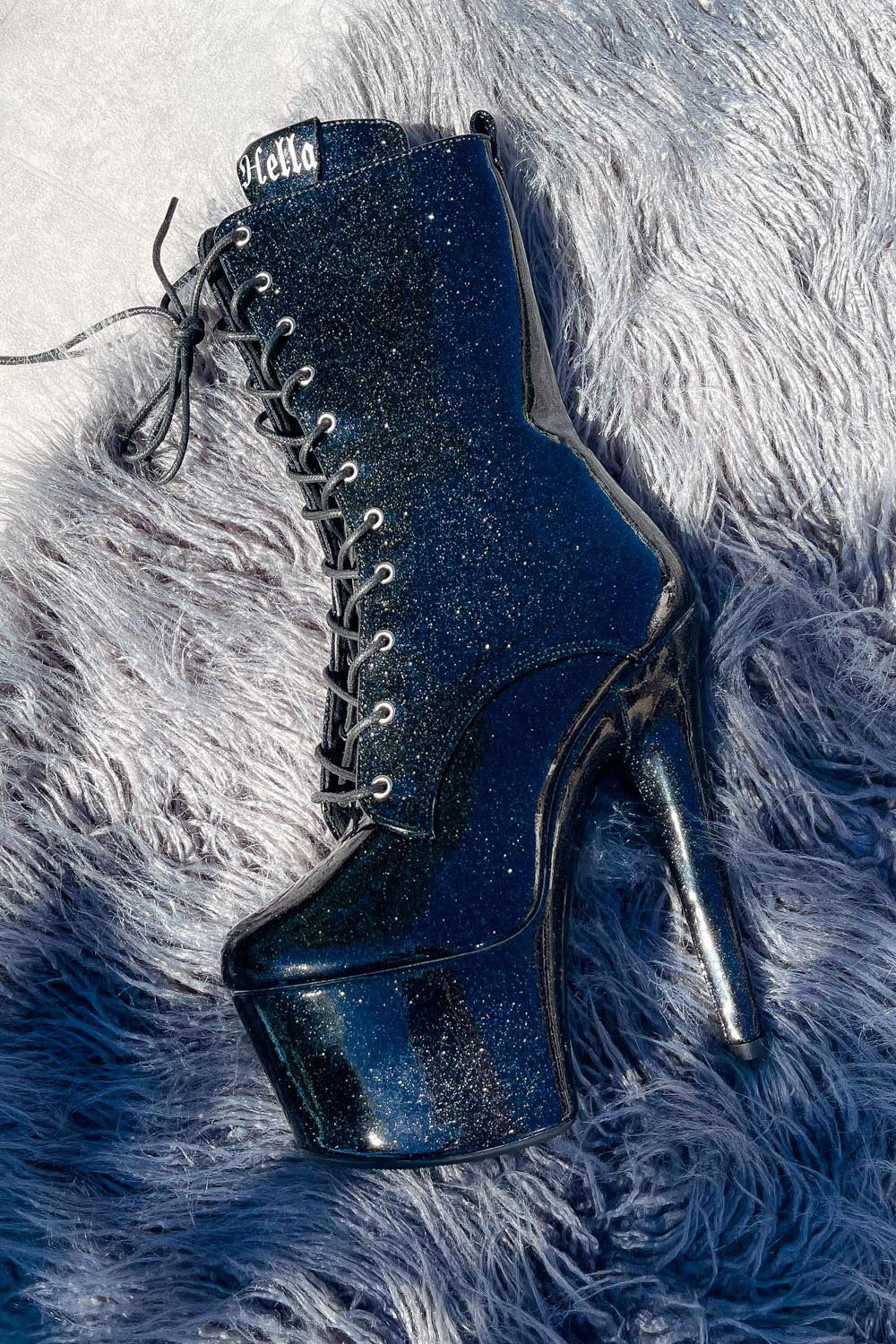 Hella Heels The Glitterati 7inch Boots - Sin City-Hella Heels-Pole Junkie