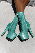 Hella Heels The Glitterati 7inch Boots - Baby Blues-Hella Heels-Pole Junkie