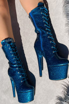 Hella Heels The Glitterati 7inch Boots - Skinny Dippin'-Hella Heels-Pole Junkie