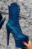 Hella Heels The Glitterati 7inch Boots - Skinny Dippin'-Hella Heels-Pole Junkie