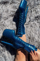 Hella Heels The Glitterati 8inch Boots - Skinny Dippin'-Hella Heels-Pole Junkie