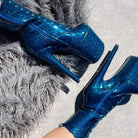 Hella Heels The Glitterati 8inch Boots - Skinny Dippin'-Hella Heels-Pole Junkie