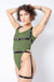 Rolling Jane Bodysuit - Military Green-Rolling-Pole Junkie