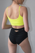 Pole Addict Lena Basic Top - Neon Yellow-Pole Addict-Pole Junkie