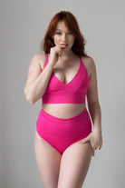 Pole Addict Scrunch Butt Basic High Waist Shorts - Neon Pink-Pole Addict-Pole Junkie