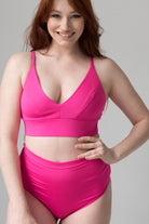 Pole Addict Lena Basic Top - Neon Pink-Pole Addict-Pole Junkie