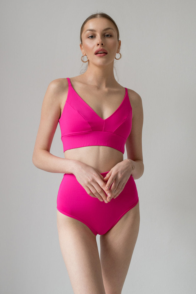 Pole Addict Lena Basic Top - Neon Pink-Pole Addict-Pole Junkie