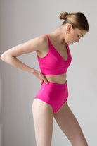 Pole Addict Scrunch Butt Basic High Waist Shorts - Neon Pink-Pole Addict-Pole Junkie