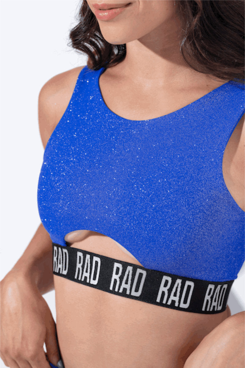 RAD Bahari Top - Blue Glitter-RAD-Pole Junkie